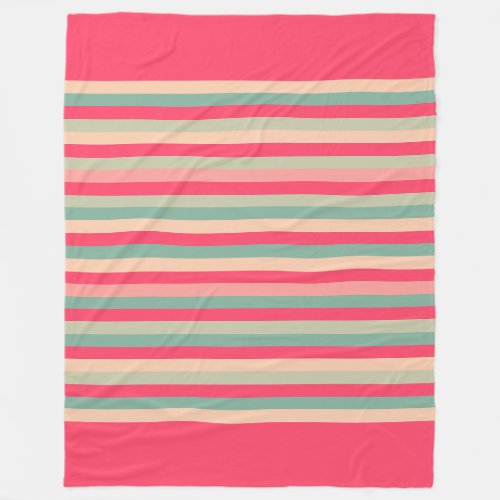 Color Stiped 151214 Fleece Blanket