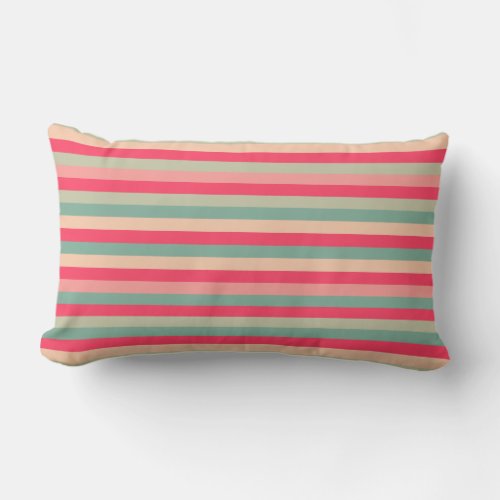 Color Stiped 151214 Lumbar Pillow