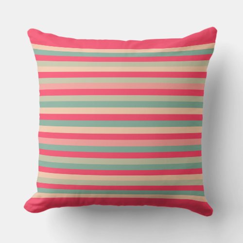 Color Stiped 151214 Throw Pillow