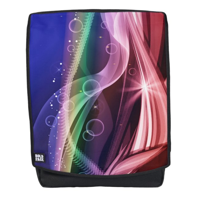 Color Streaks and Bubbles Backpack (Front)