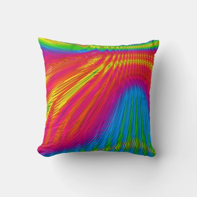 Color Streaks-Square Throw Pillow (Front)