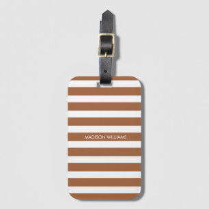 Color Stripe Personalized Name Luggage Tag