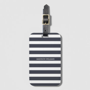 Color Stripe Personalized Name Luggage Tag