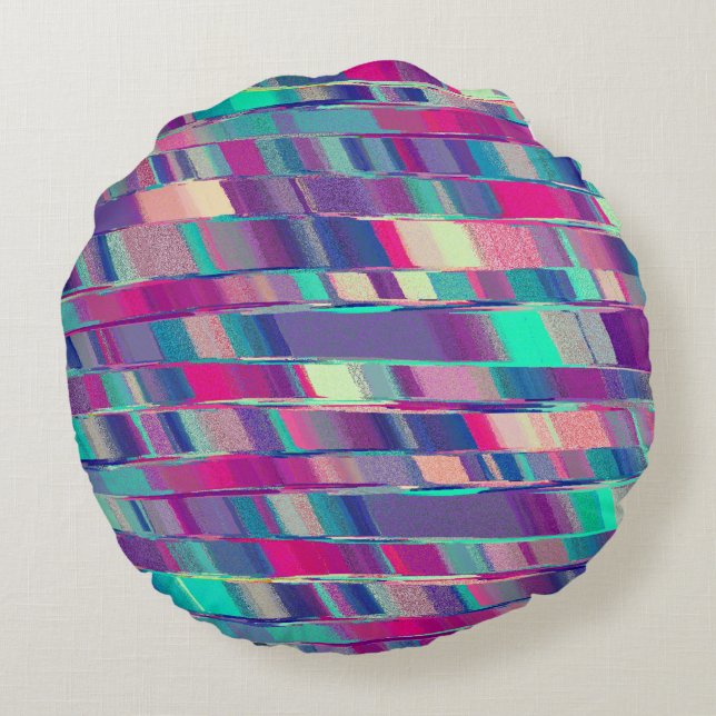Color Stripe Round Cushion (Back)
