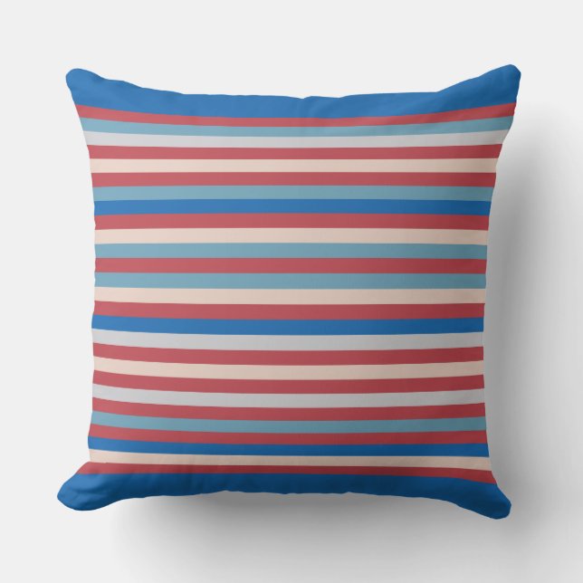 Color Striped 121214 Throw Pillow (Front)