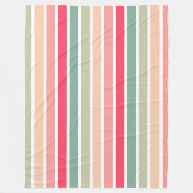 Color Stripes 01 Fleece Blanket (Front)