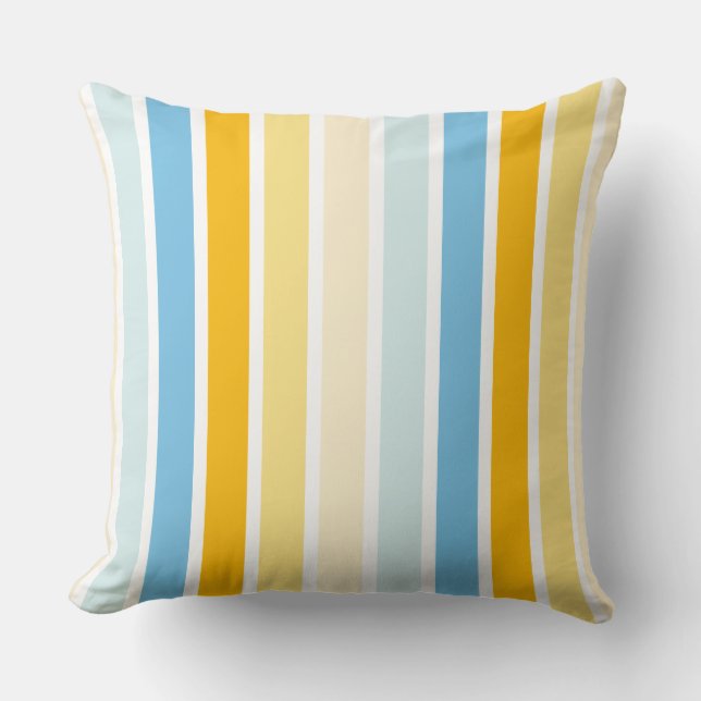 Color Stripes 02 Throw Pillow (Front)
