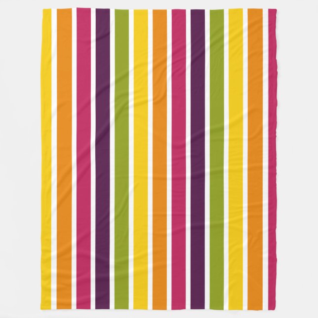 Color Stripes 03 Fleece Blanket (Front)