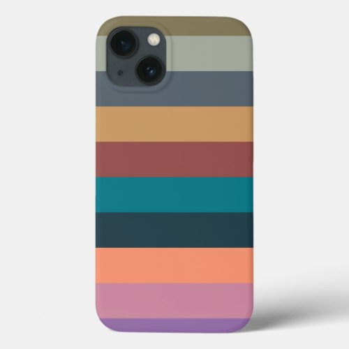 color stripes colorful pastel iPhone 13 case