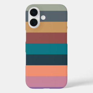 color stripes colorful pastel iPhone 16 case