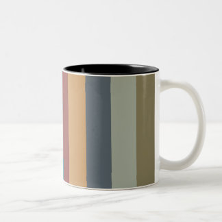 color stripes colorful pastel Two-Tone coffee mug