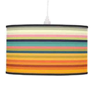 Color stripes in colorful pastel ceiling lamp