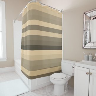 Color stripes in colorful pastel in Sepia Shower Curtain