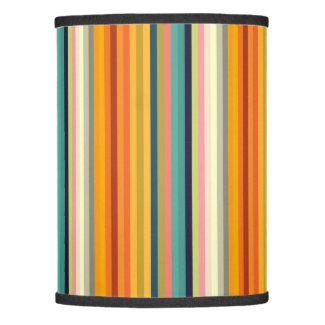Color stripes in colorful pastel lamp shade