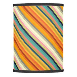 Color stripes in colorful pastel lamp shade