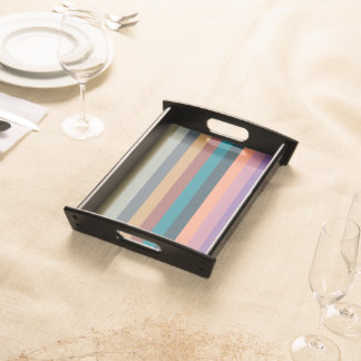 color stripes in colorful pastel serving tray