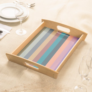 color stripes in colorful pastel serving tray