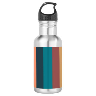 color stripes in colorful pastel stainless steel water bottle