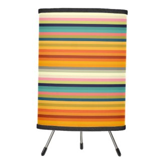 Color stripes in colorful pastel tripod lamp