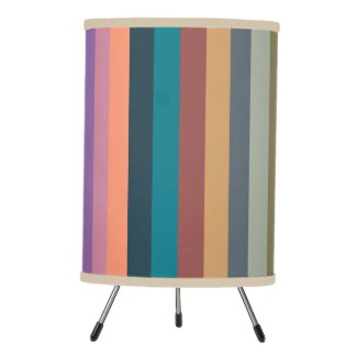 color stripes in colorful pastel tripod lamp