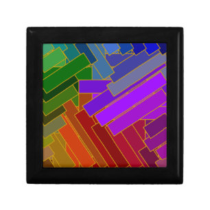 Color Strips Mosiac Tile Inlay Decorative Box