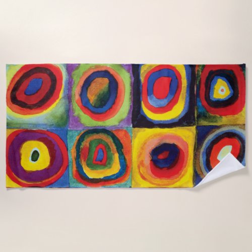 Color Study by Wassily Kandinsky Beach Towel