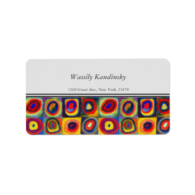 Color Study by Wassily Kandinsky Label (Front)