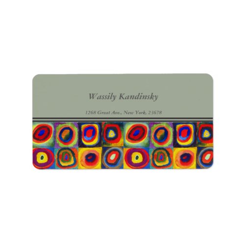 Color Study by Wassily Kandinsky Label