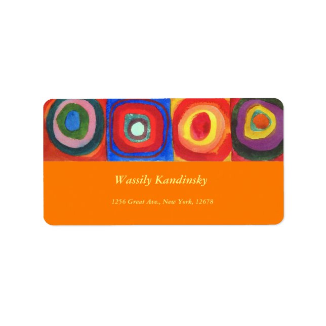 Color Study by Wassily Kandinsky Label (Front)