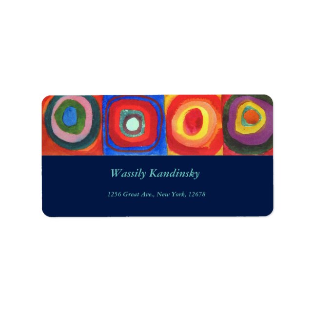 Color Study by Wassily Kandinsky Label (Front)