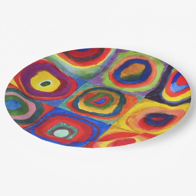 Color Study by Wassily Kandinsky Paper Plates (Angled)