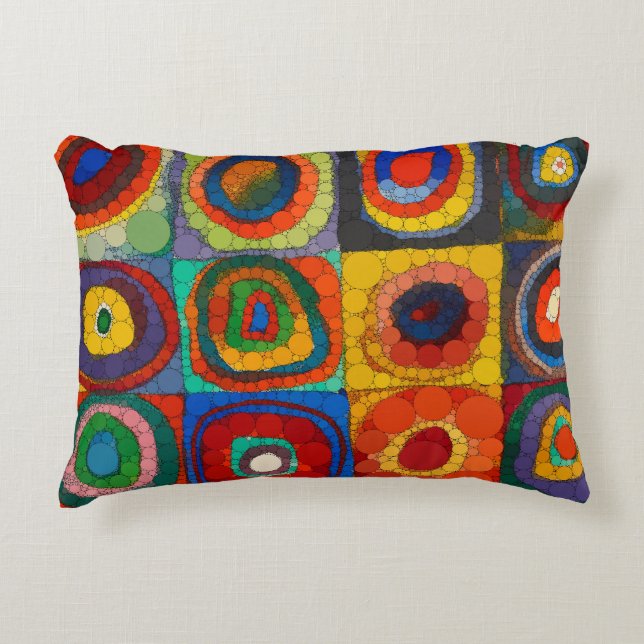 Color Study, Infinity Dots by Wassily Kandinsky Accent Pillow (Front)