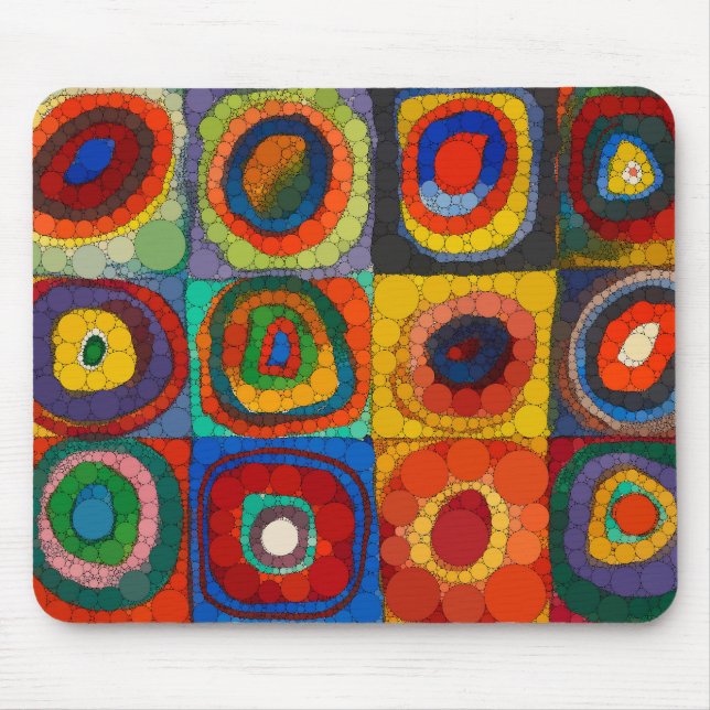 Color Study, Infinity Dots by Wassily Kandinsky Mouse Pad (Front)