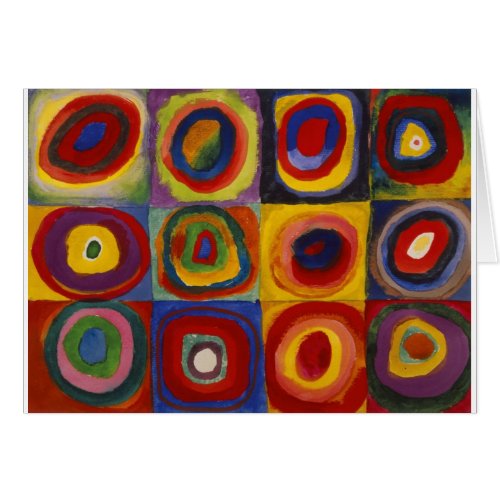 Color Study of Squares Circles