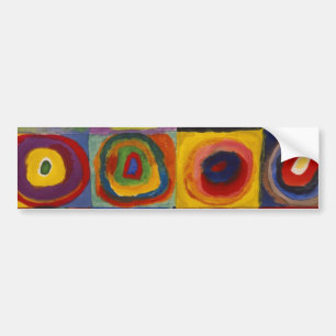 Color Study of Squares Circles Bumper Sticker