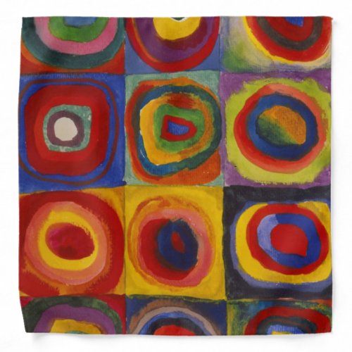 Color Study of Squares Circles by Kandinsky Bandana