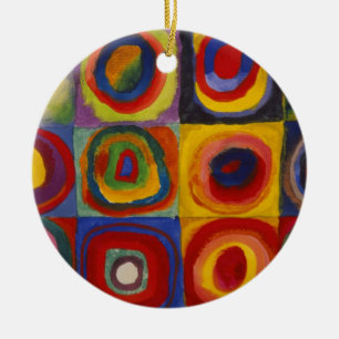 Color Study of Squares Circles by Kandinsky Ceramic Ornament