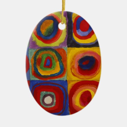Color Study of Squares Circles by Kandinsky Ceramic Ornament