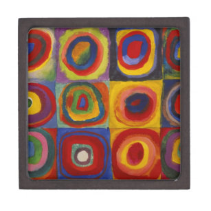 Color Study of Squares Circles by Kandinsky Jewelry Box