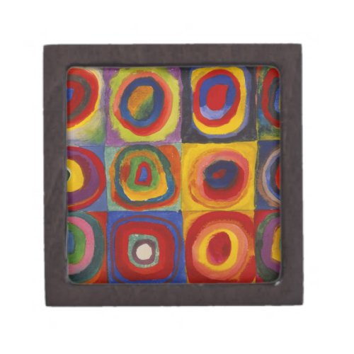 Color Study of Squares Circles by Kandinsky Jewelry Box