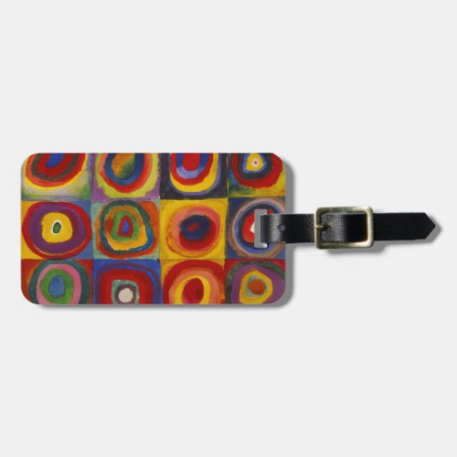 Color Study of Squares Circles by Kandinsky Luggage Tag