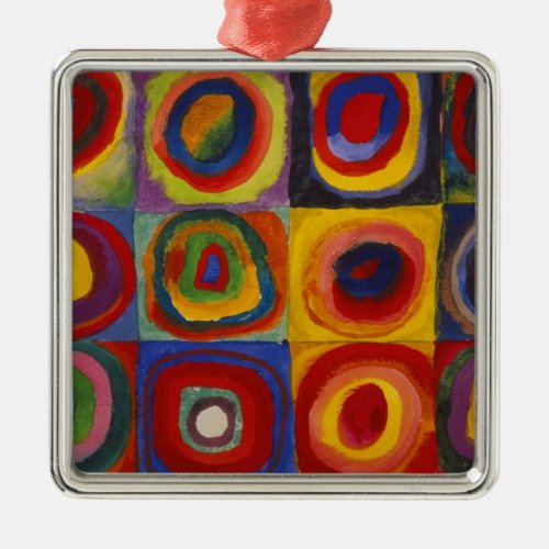Color Study of Squares Circles by Kandinsky Metal Ornament