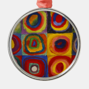 Color Study of Squares Circles by Kandinsky Metal Ornament