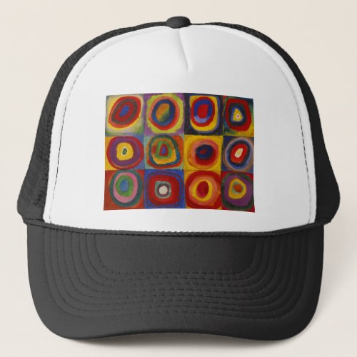 Color Study of Squares Circles by Kandinsky Trucker Hat