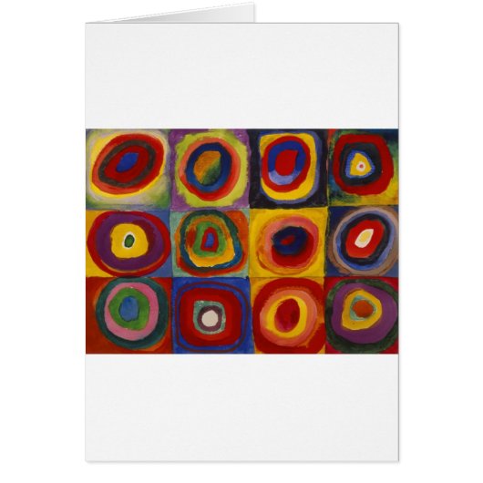 Color Study of Squares Circles Cards (Front)