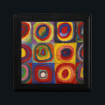 Color Study of Squares Circles Jewelry Box<br><div class="desc">Kandinsky's Modern Abstract Oil Paintings  on Canvas Series - Color Study Squares Circles Painting</div>