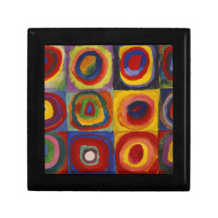 Color Study of Squares Circles Jewelry Box