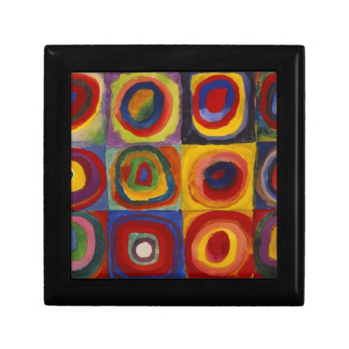Color Study of Squares Circles Jewelry Box