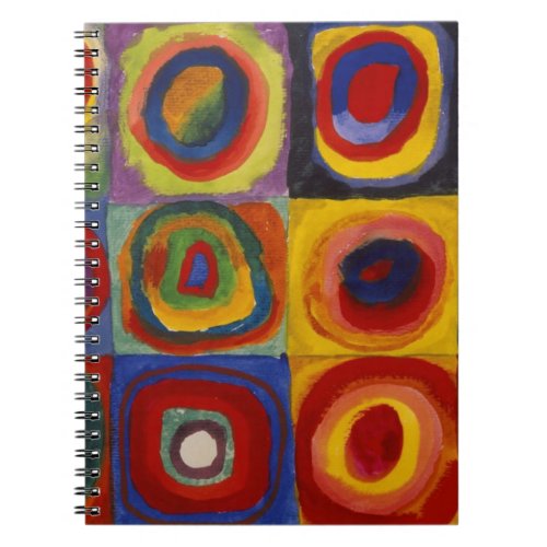 Color Study of Squares Circles Notebook