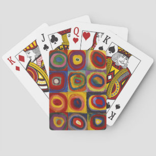Color Study of Squares Circles Poker Cards